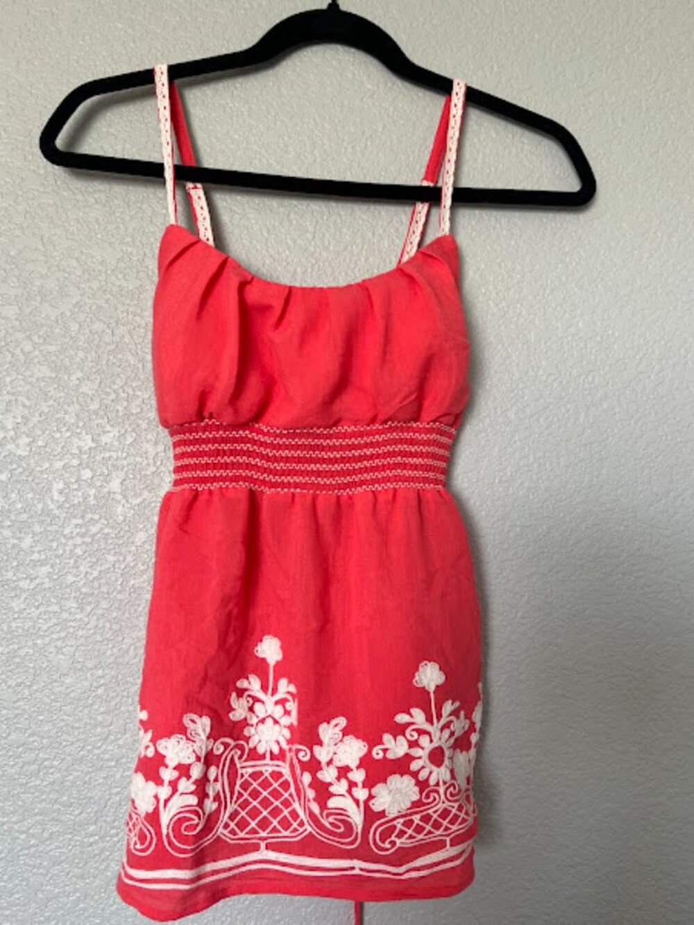 Heartsoul Sleeveless Embroidered Y2K Babydoll Tank Top Size XS